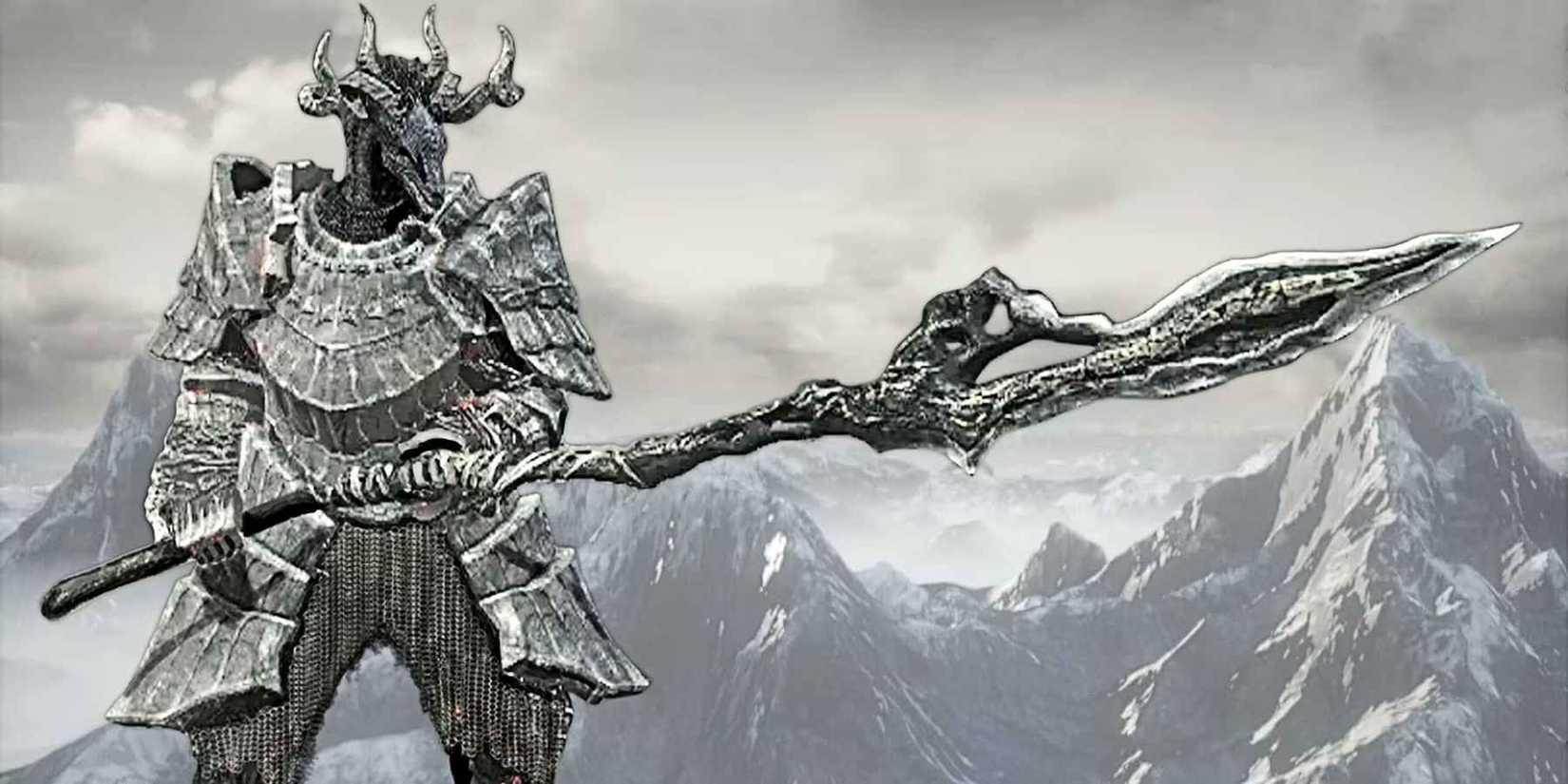 An Ashen One Holding The Tailbone Spear In Dark Souls 3