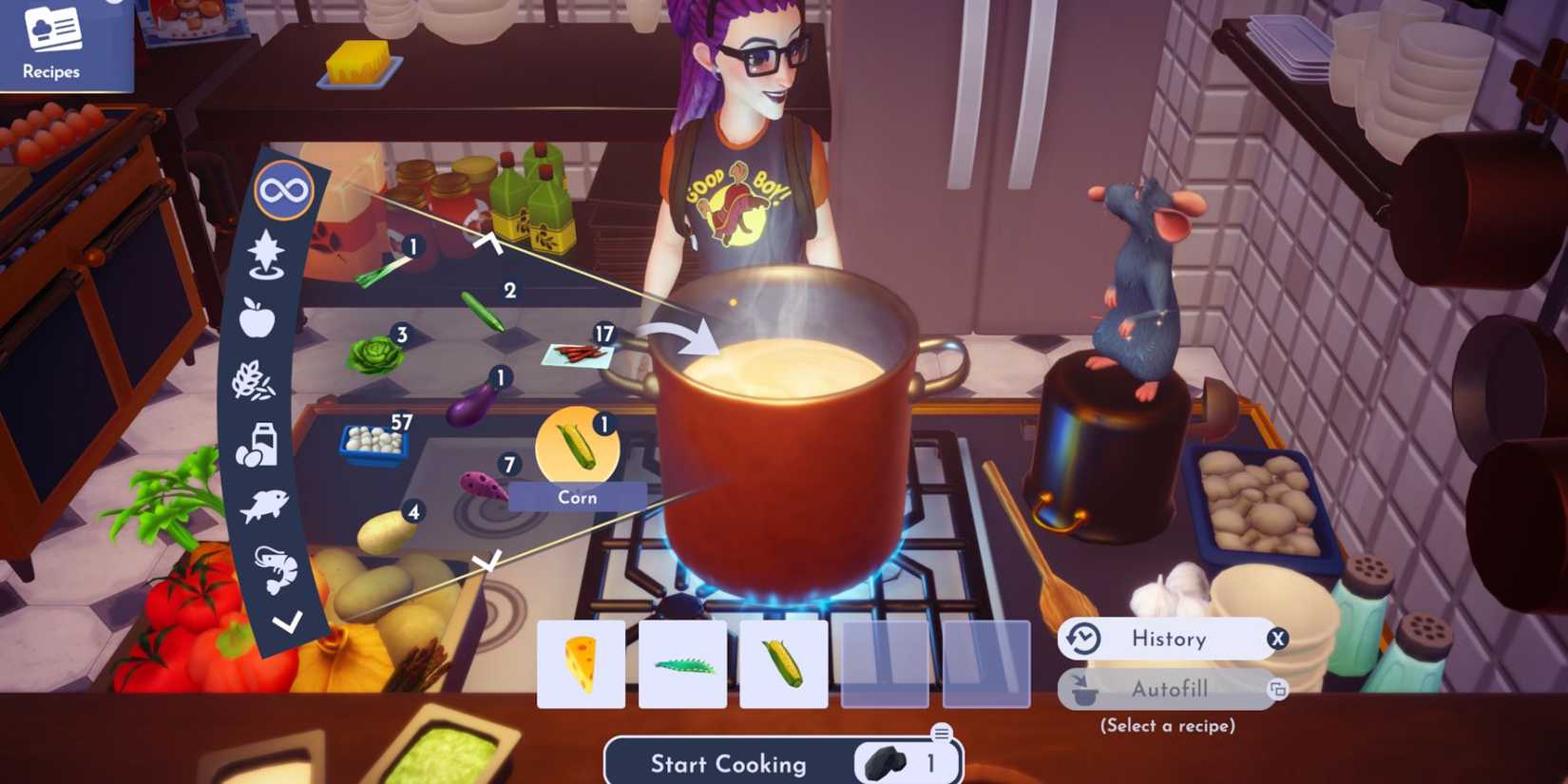 disney dreamlight valley arepas con queso ingredients