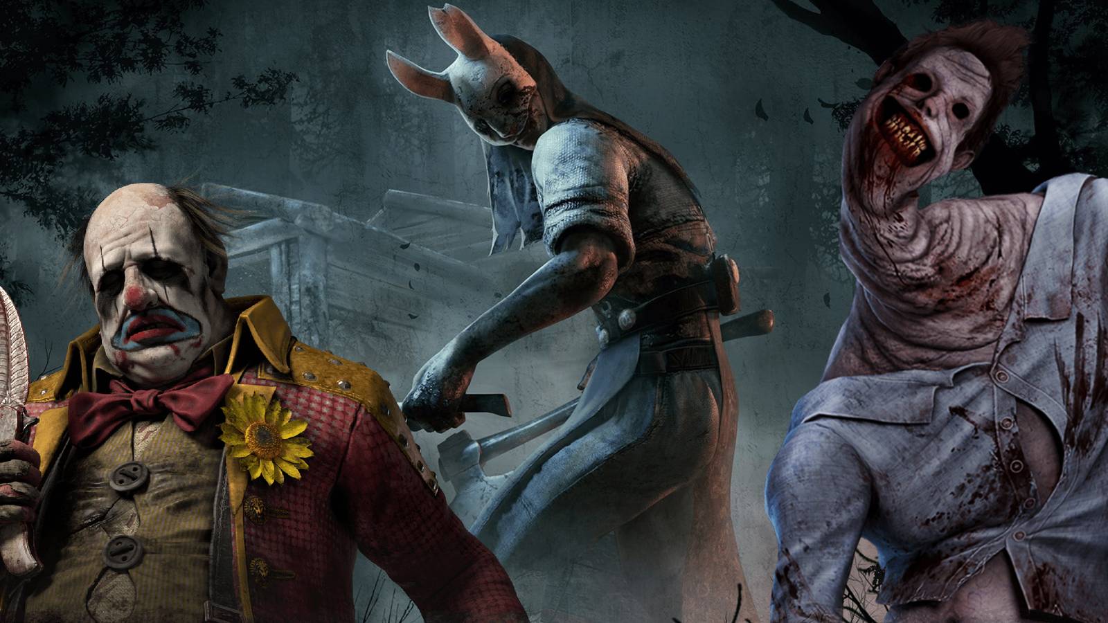 Dead By Daylight_ X Killers With The Best Backstories image featuring Huntress, Clown and Unknown