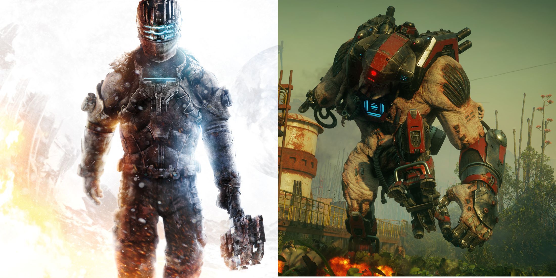 dead space 3 and rage 2 cover art side by side.