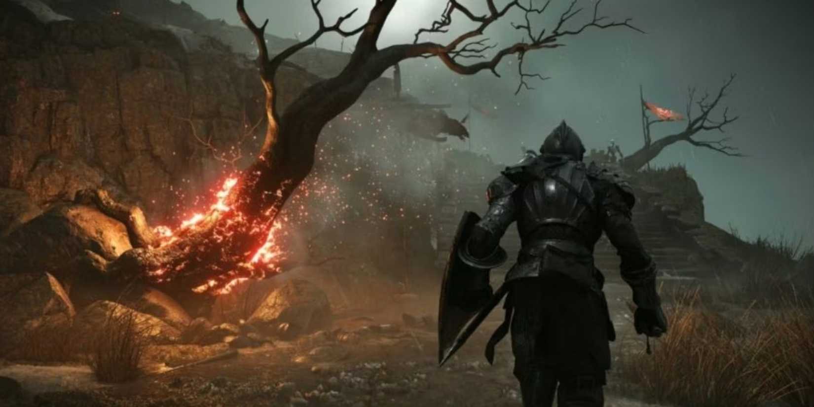 Demon's Souls - Approaching the Silver Skeletons in the Shrine of Storms