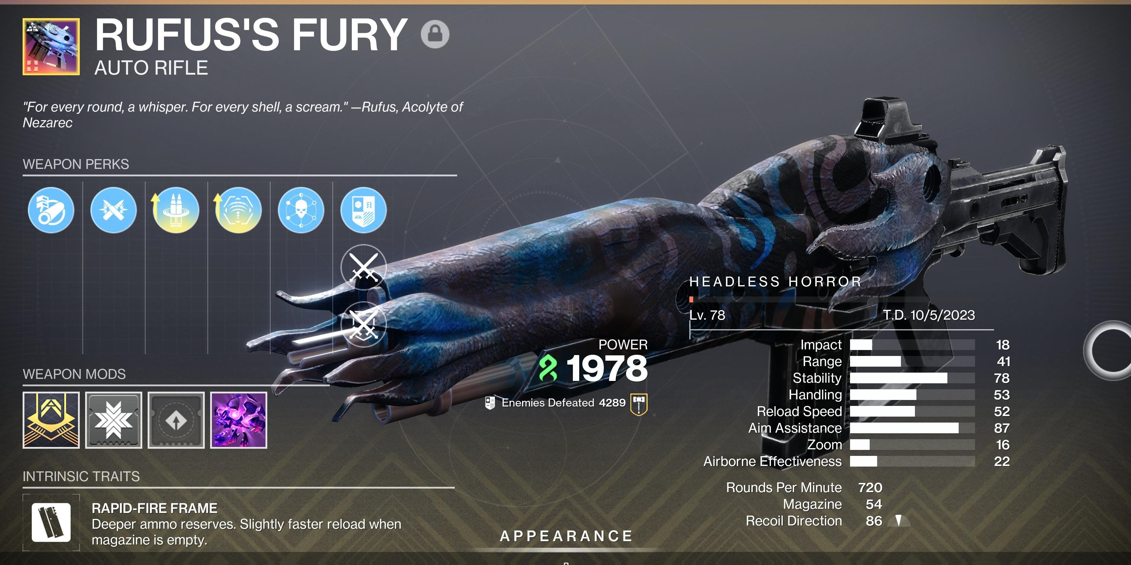 destiny 2 prismatic weapon pairing - rufus's fury godroll