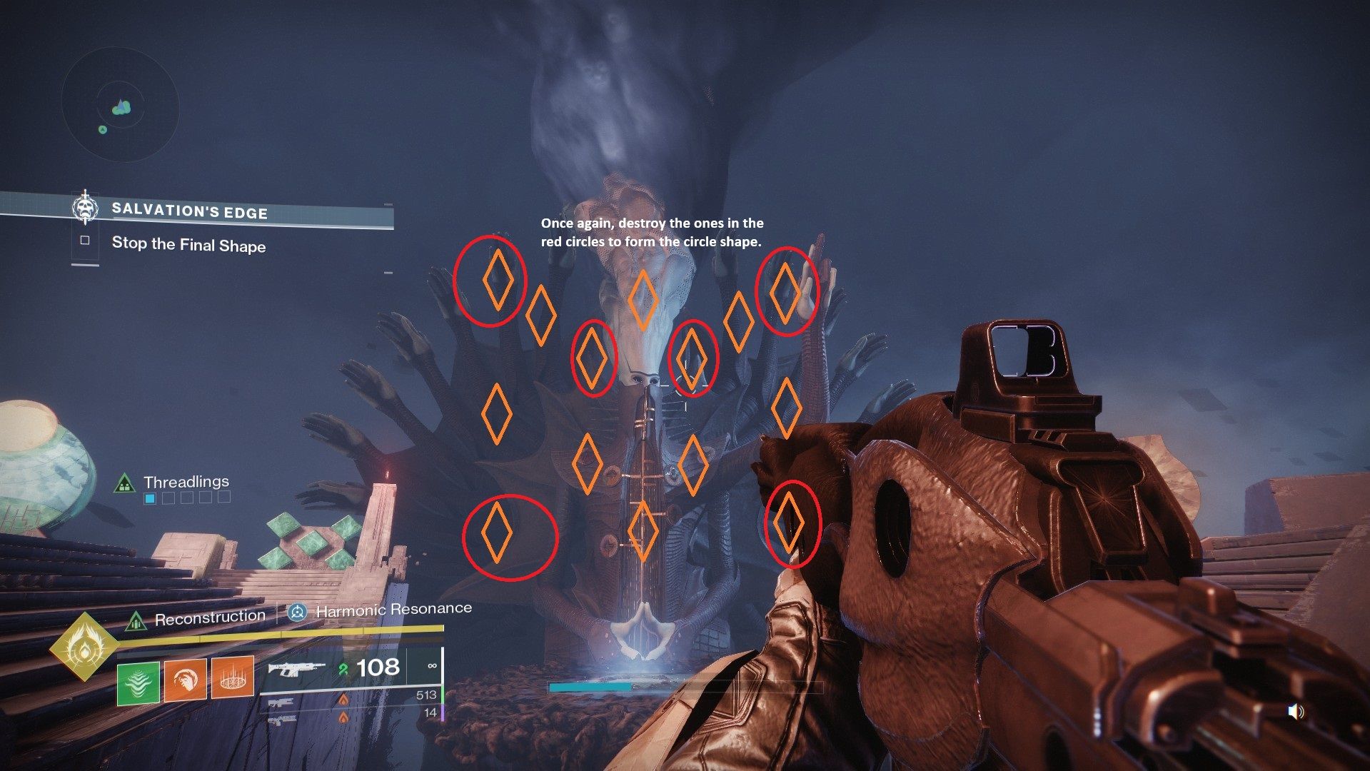 destiny 2 witness encounter shape map circle