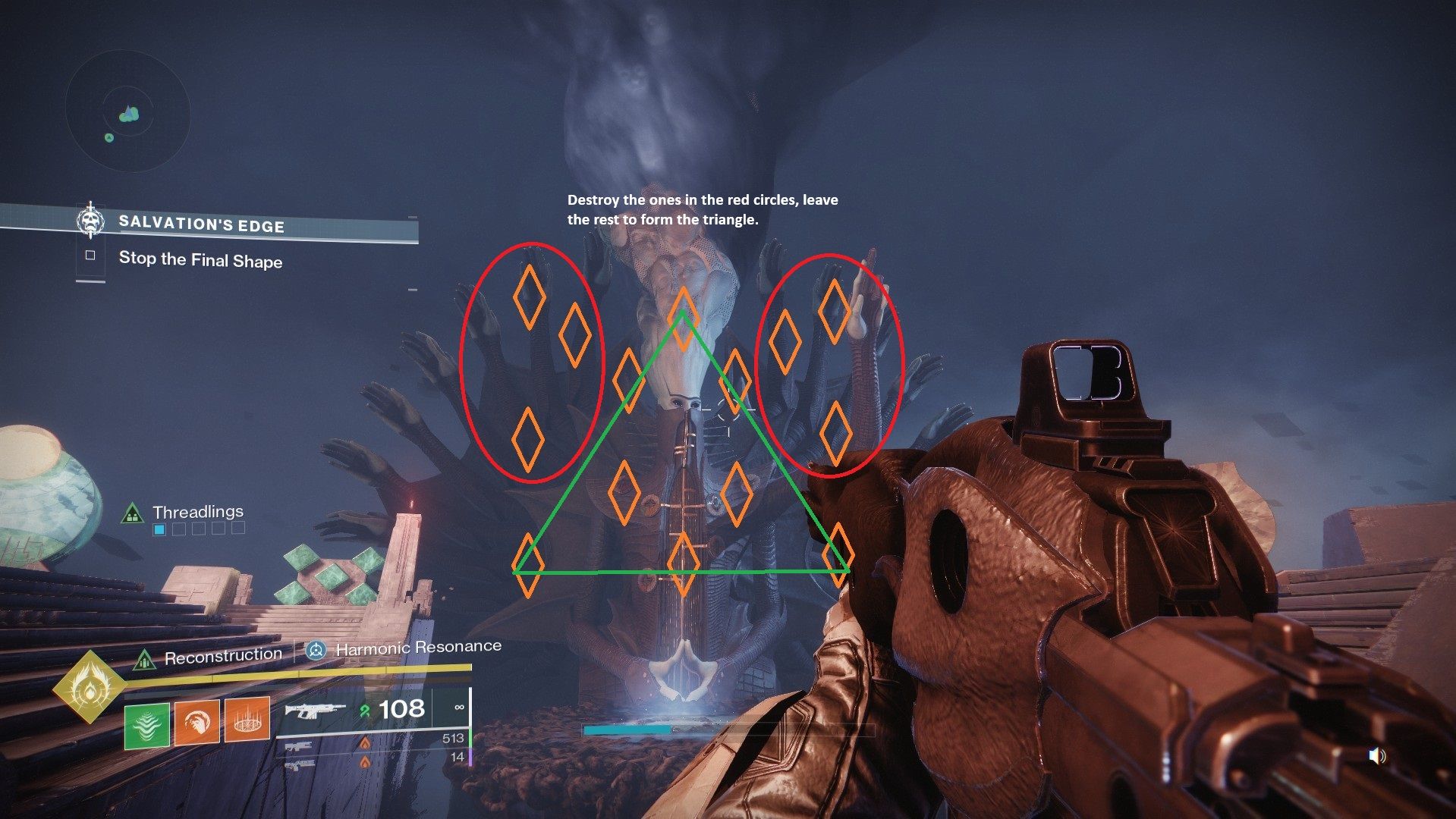 destiny 2 witness encounter shape map triangle