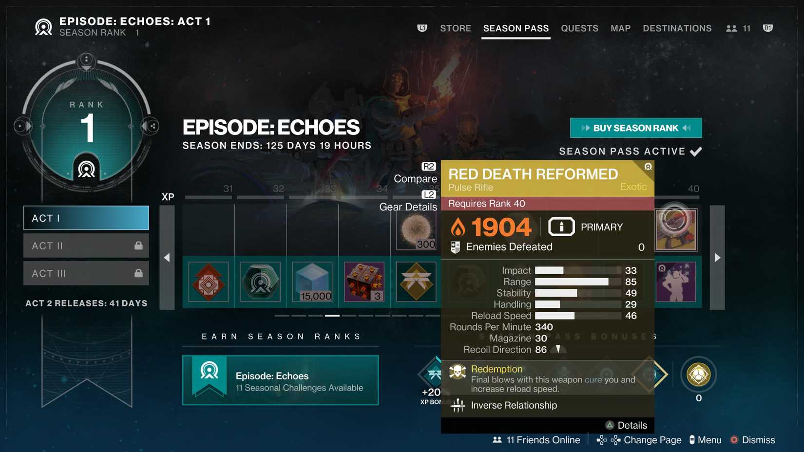 red death reformed season pass