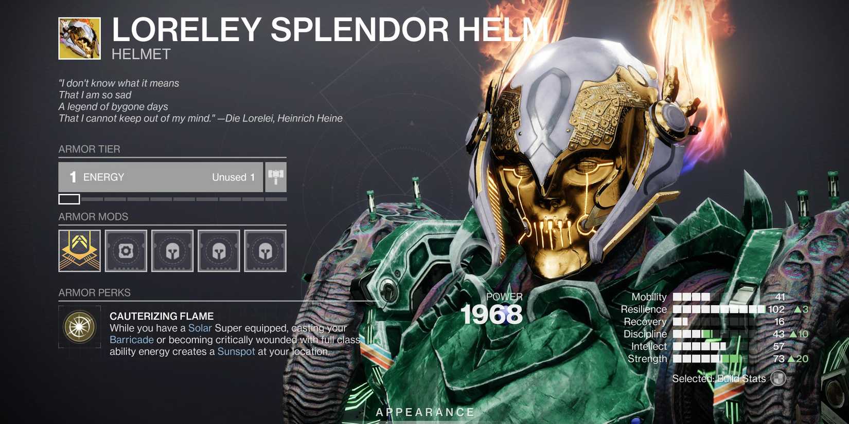 lorely splendor helm