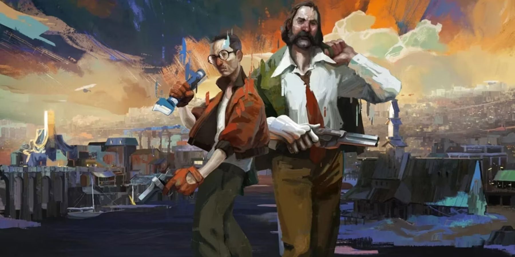 Disco Elysium Harry Du Bois segurando uma arma