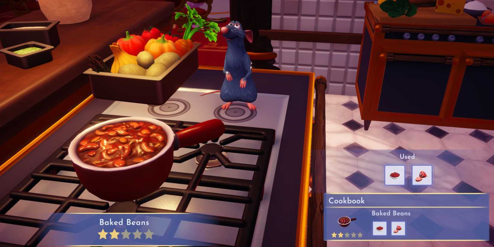 Baked beans recipe in Disney Dreamlight Valley