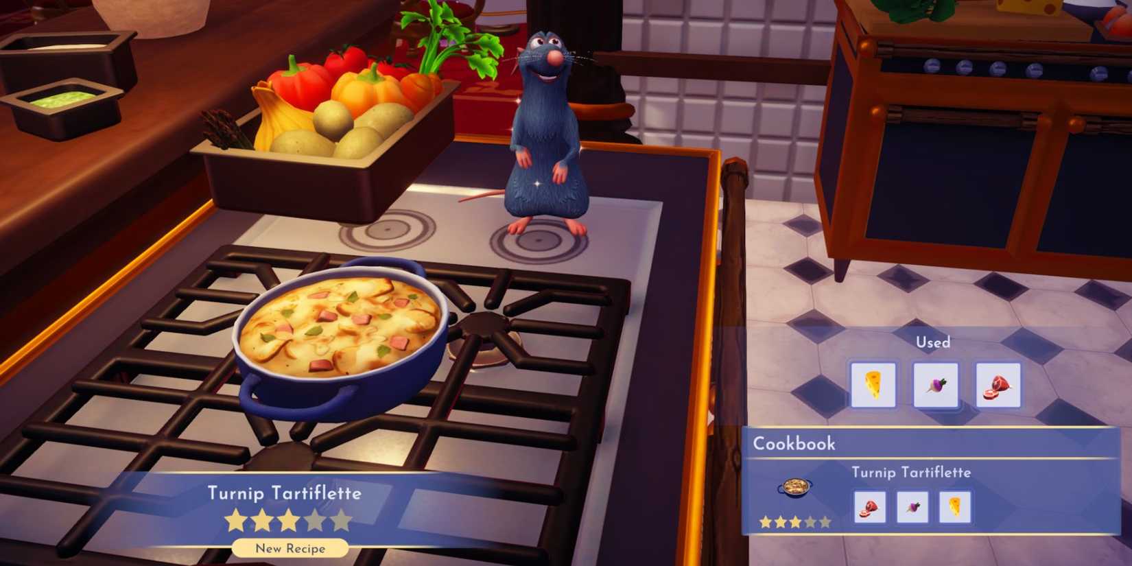 Disney Dreamlight Valley Turnip Tartiflette recipe