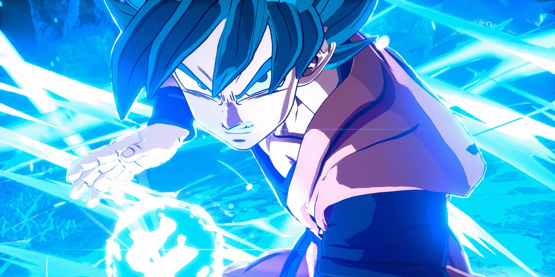 Dragon Ball Sparking Zero Goku charging up a kamehameha