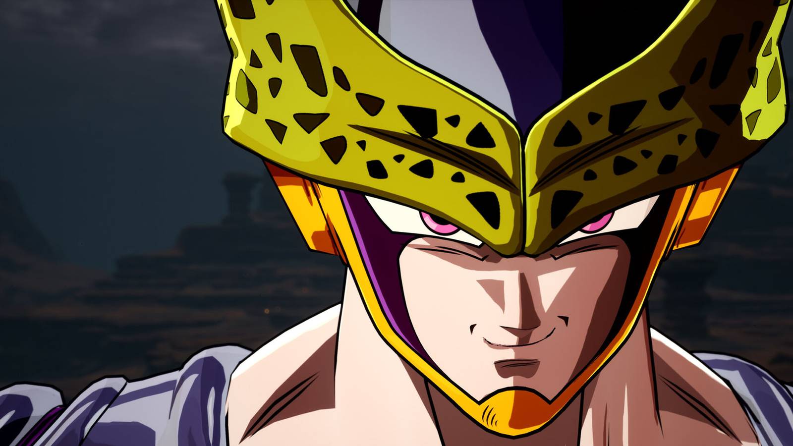 A close-up screenshot of Perfect Cell from Dragon Ball: Sparking Zero.