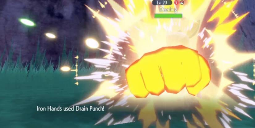 Iron Hands using Drain Punch in battle