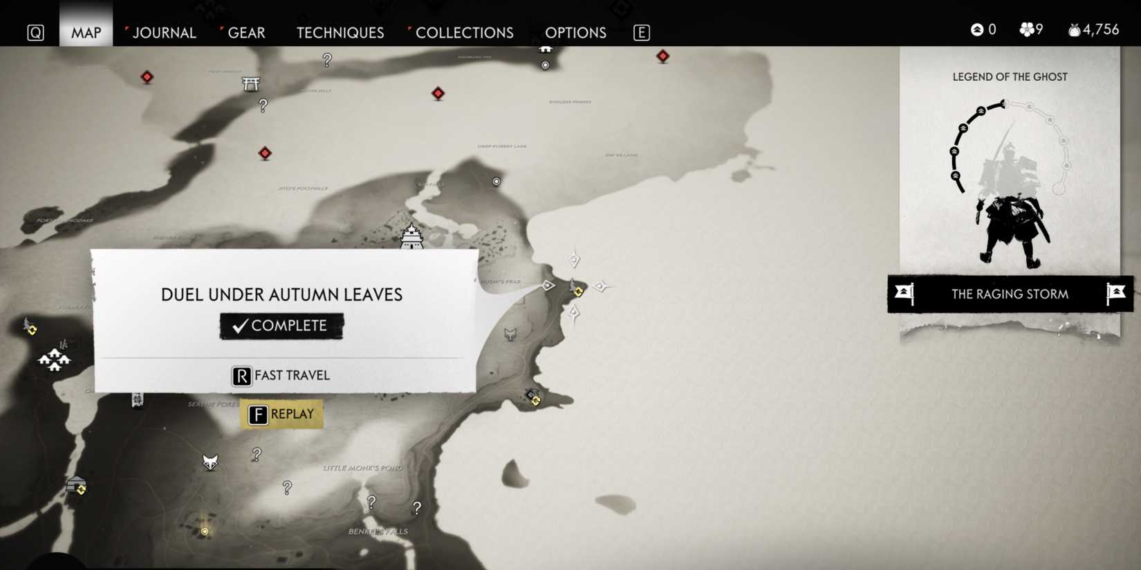 duel under autumn leaves in ghost of tsushima