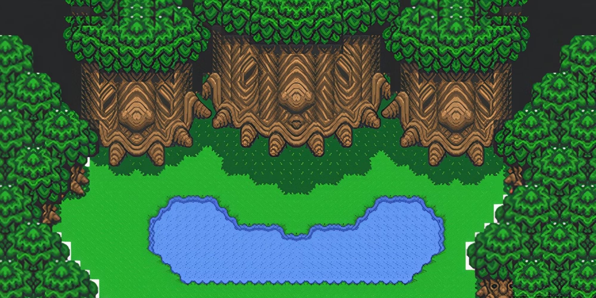 Early concept of the Deku Tree in The Legend of Zelda A Link to the Past