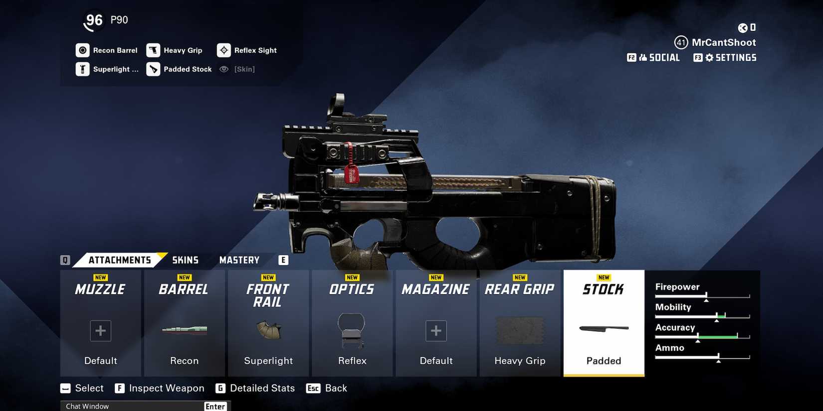 early game p90 build