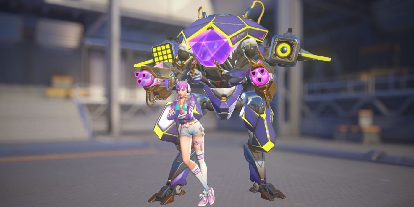 An image of D.Va with the EDM skin equipped from Overwatch 2 