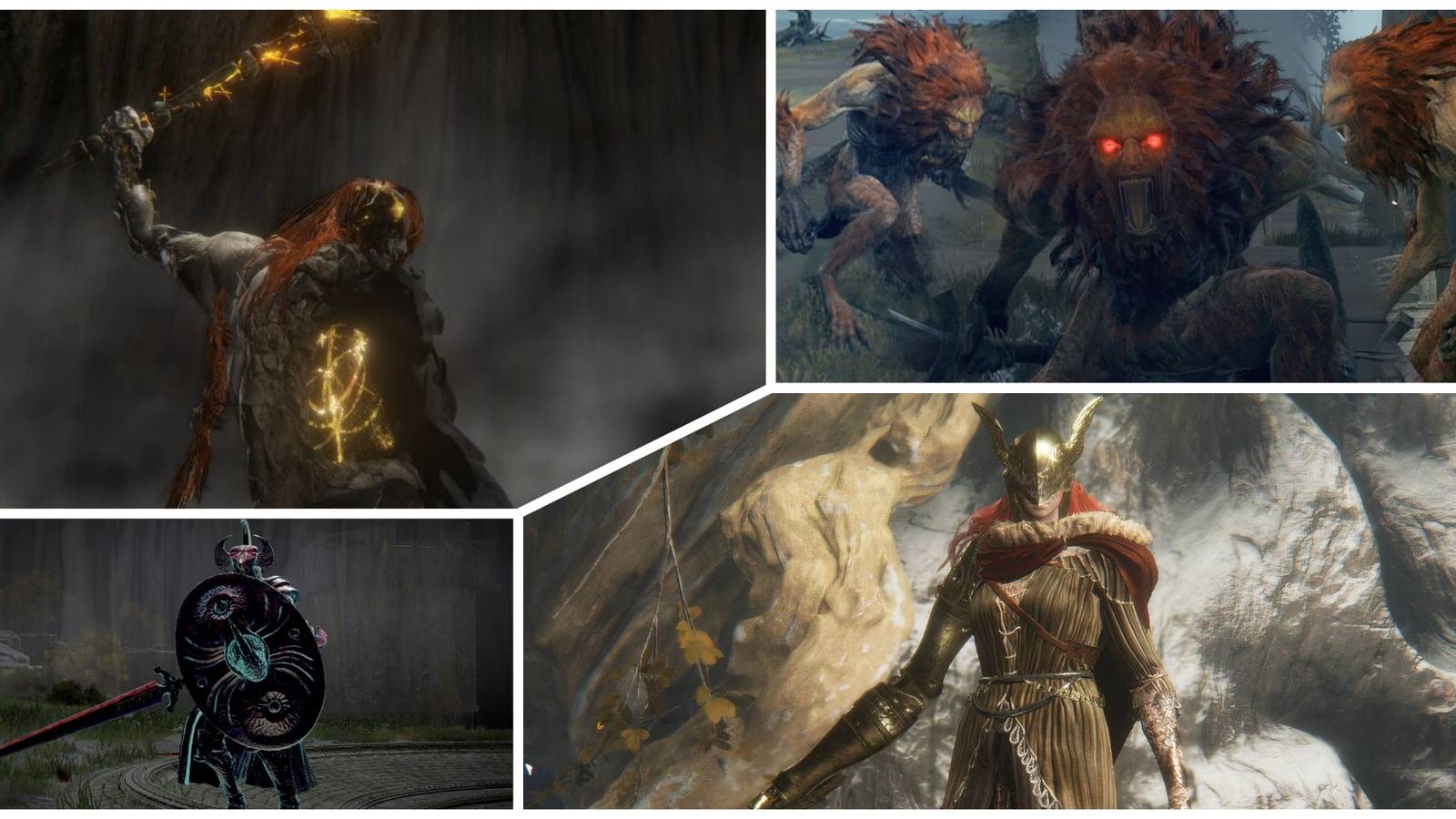 A split image of the smallest bosses in Elden Ring