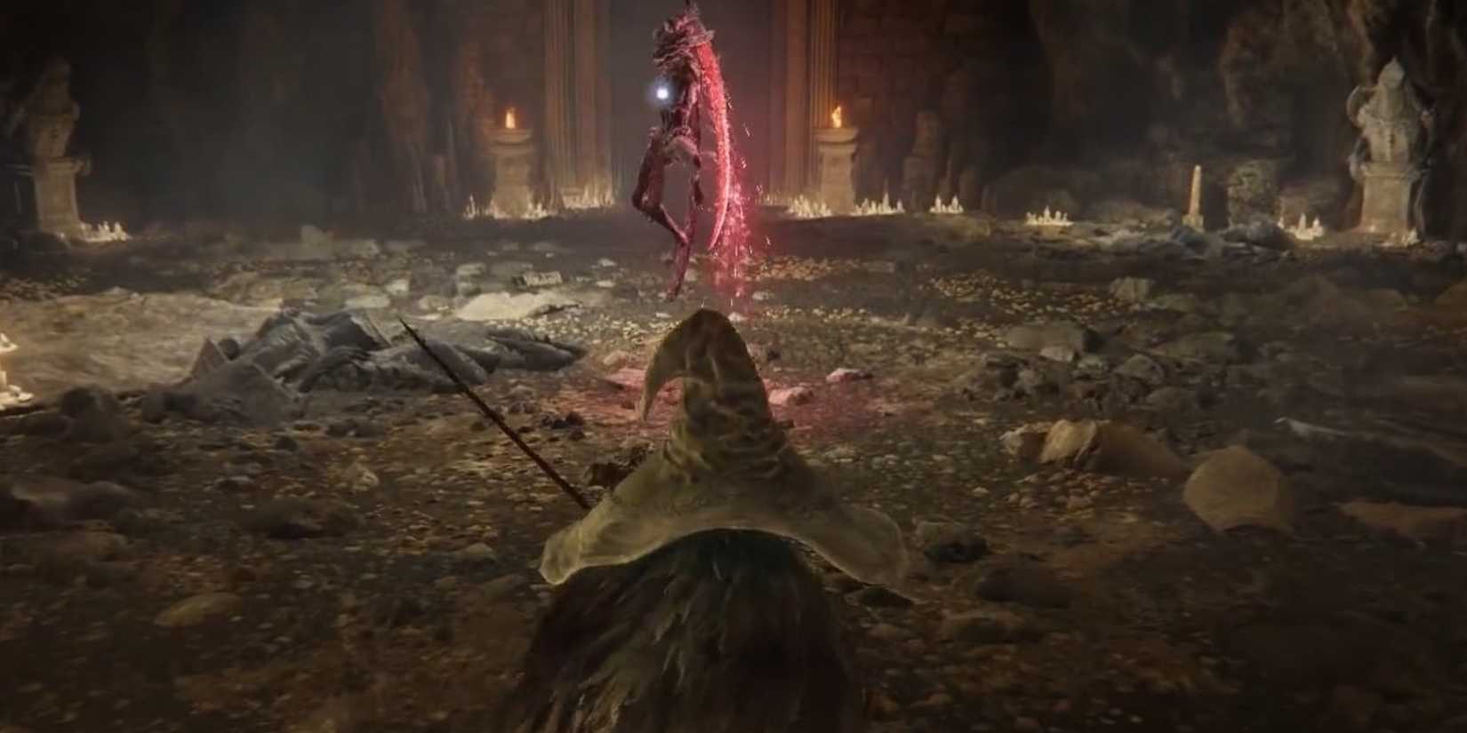 Elden Ring Ancient Dragon-Man fighting the player