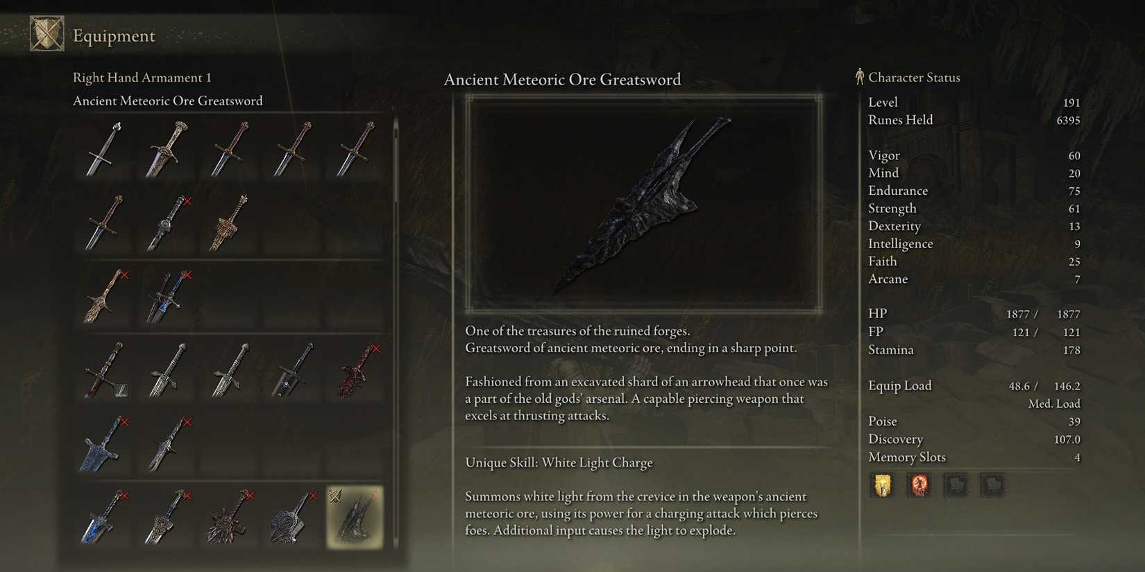Elden Ring - Ancient Meteoric Ore Greatsword - Stat - 2