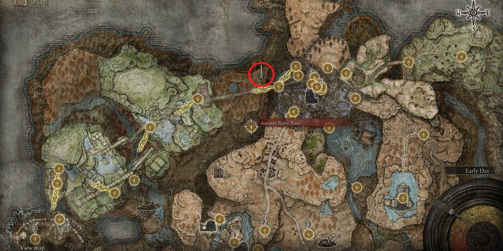 elden ring ancient ruin base site of grace