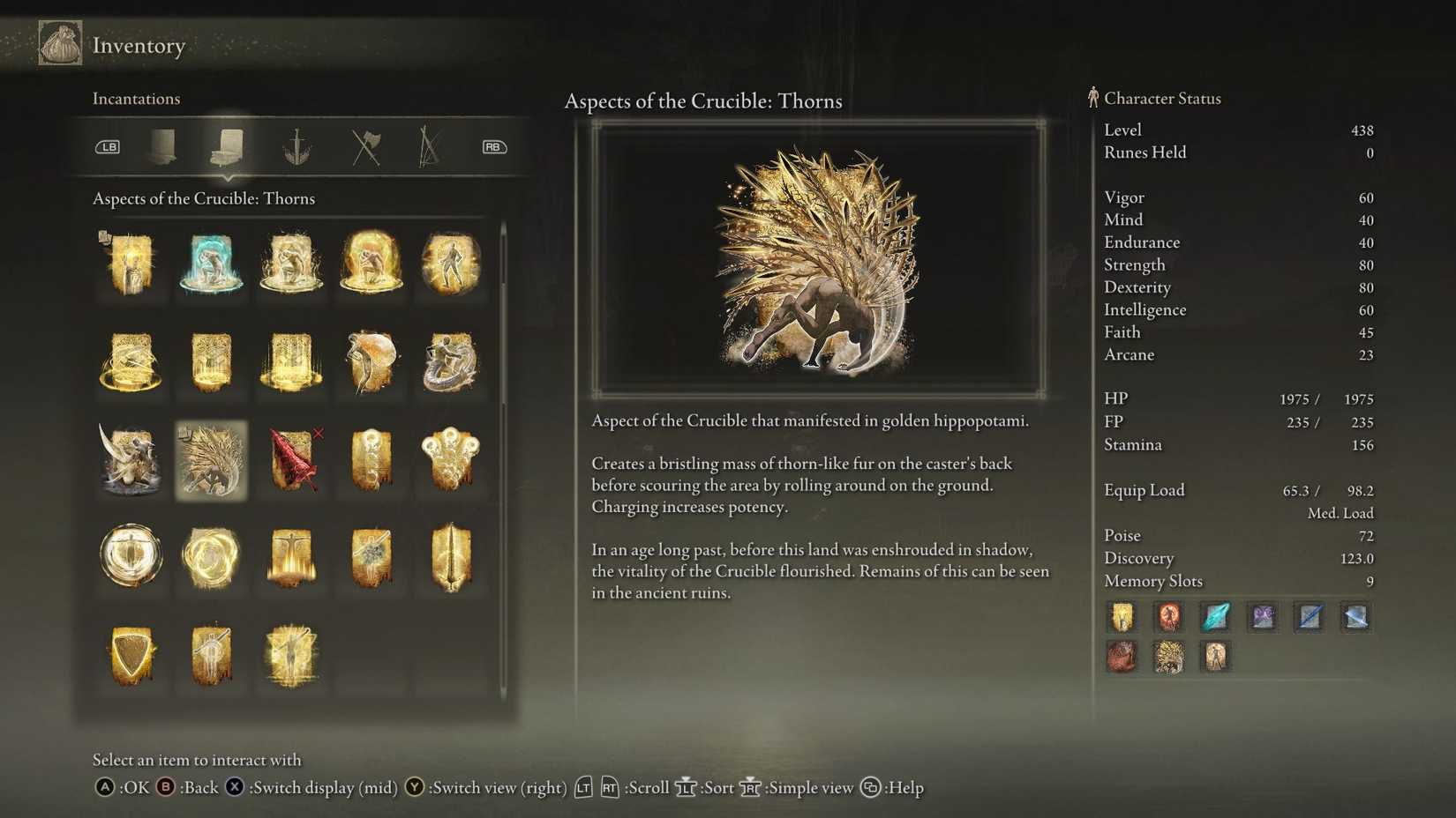 Elden Ring Aspects of the Crucible Thorns