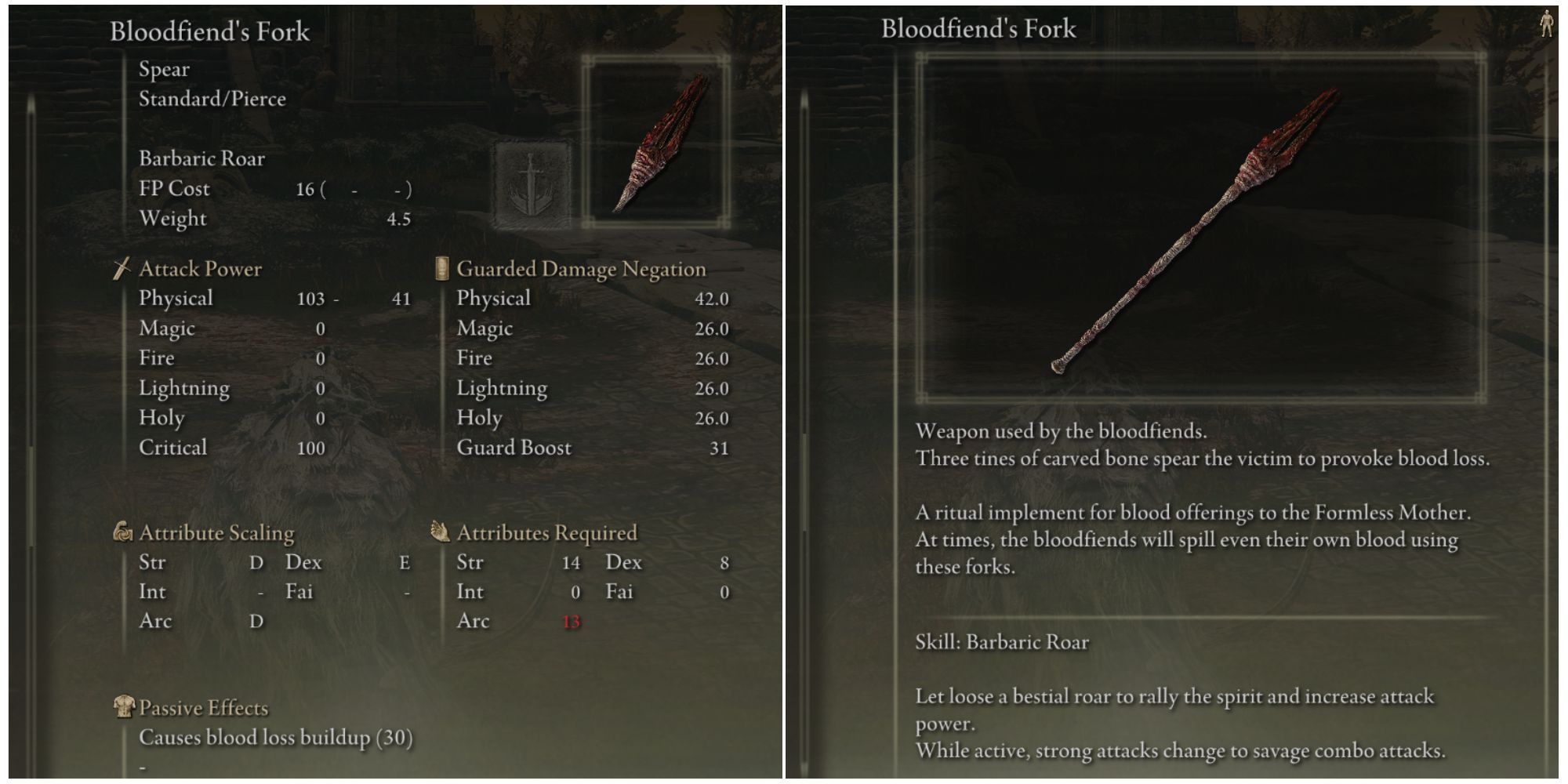 Bloodfiend Elden Ring Shadow Of The Erdtree XpLa   Elden Ring Bloodfiend S Fork Stats 