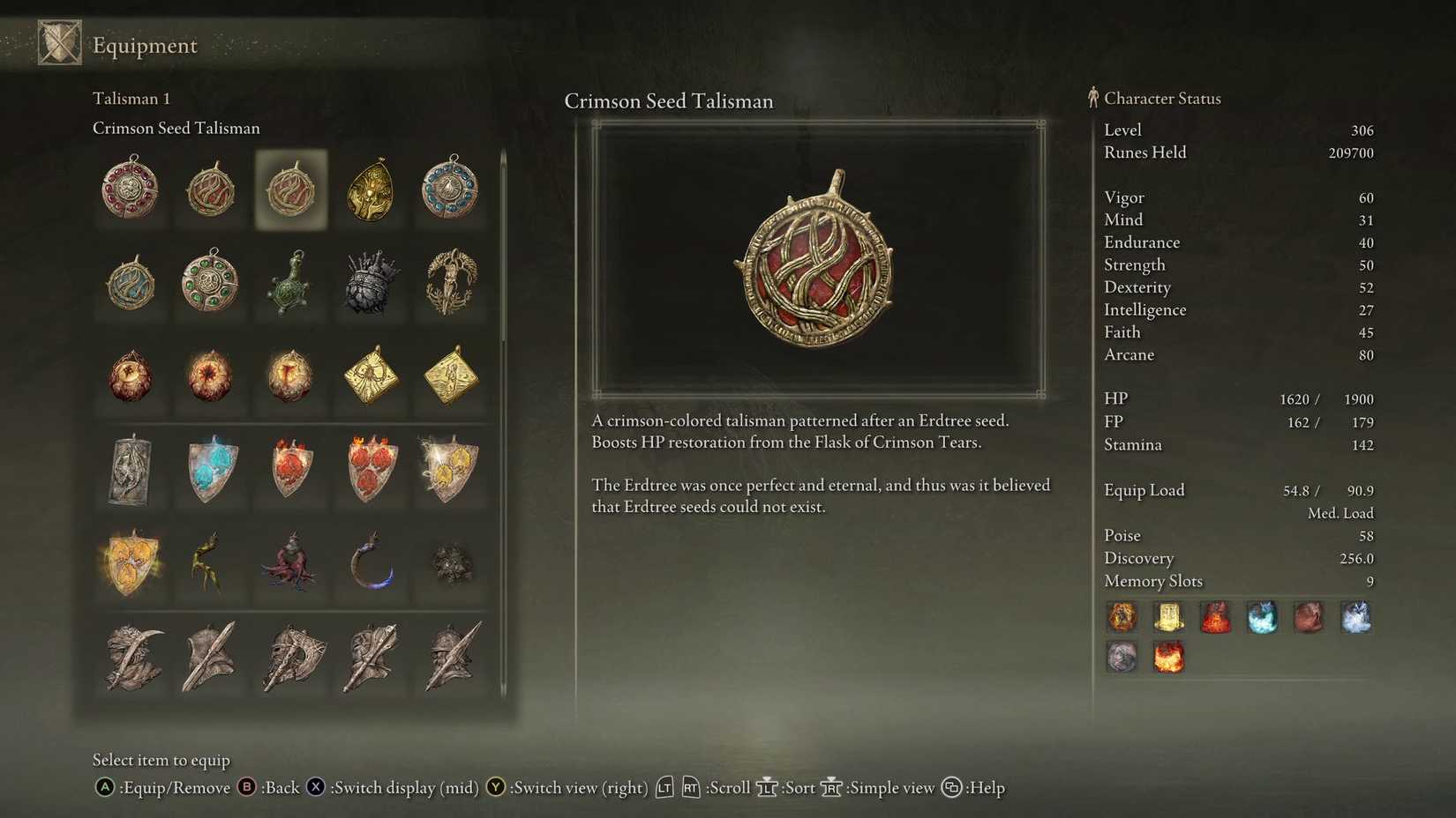 Elden Ring - Crimson seed talisman description