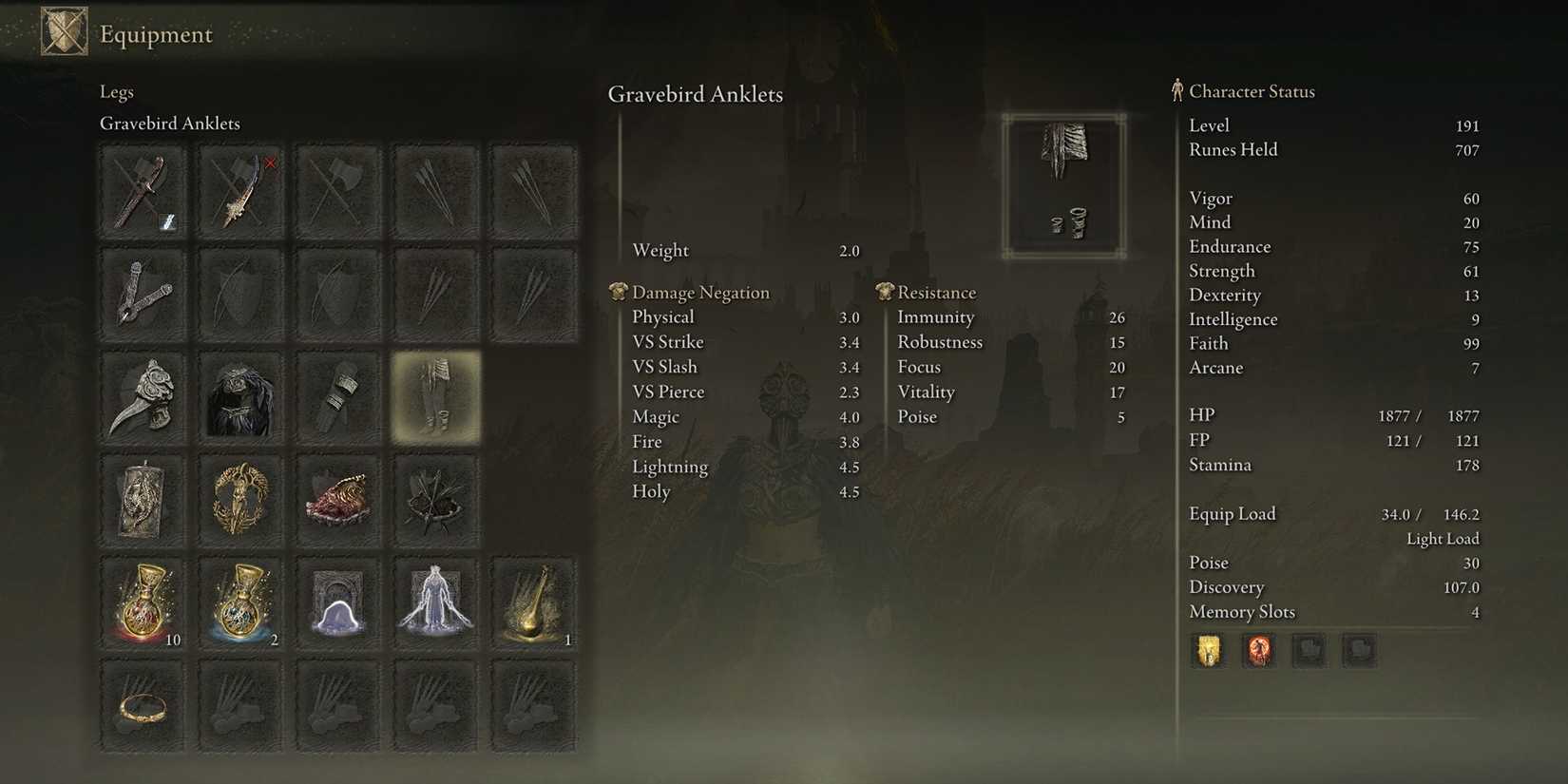 elden ring gravebird anklets stats