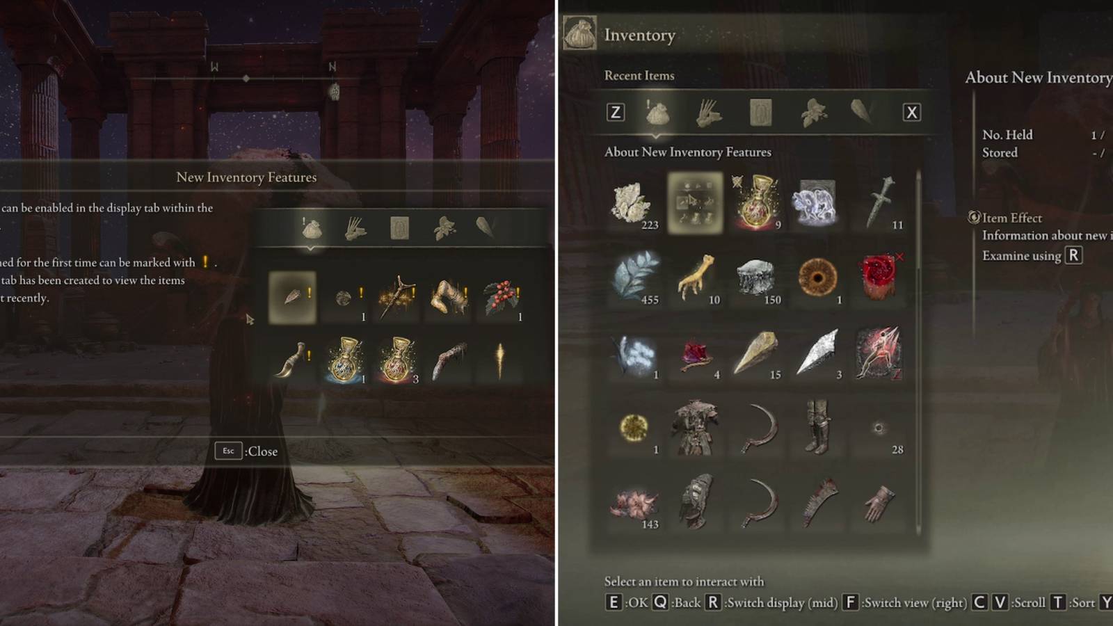 Elden Ring How to Enable Recent Items Tab & New Item Markers feature image