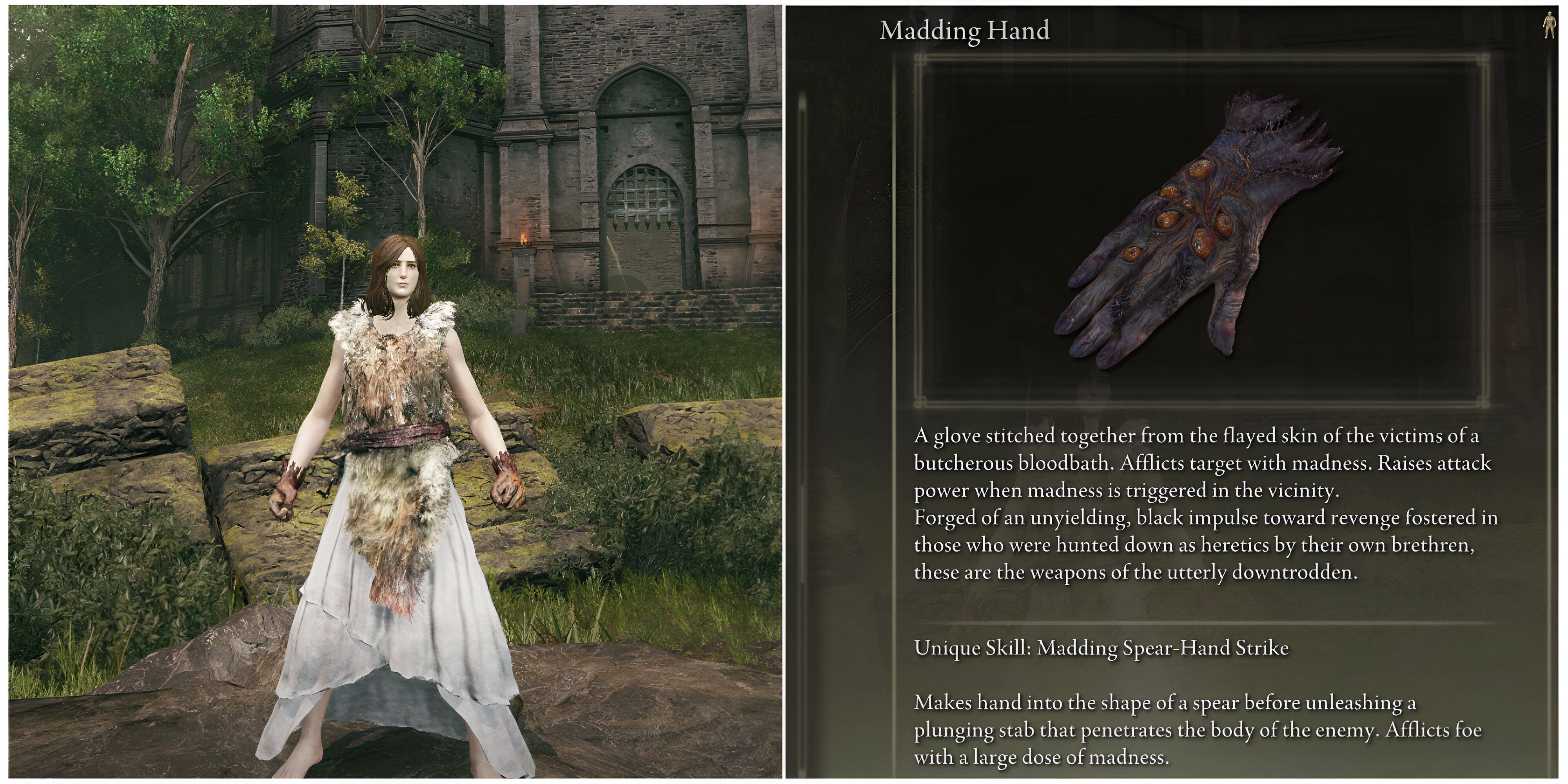 elden ring shadow of the erdtree madding hand showcase and description