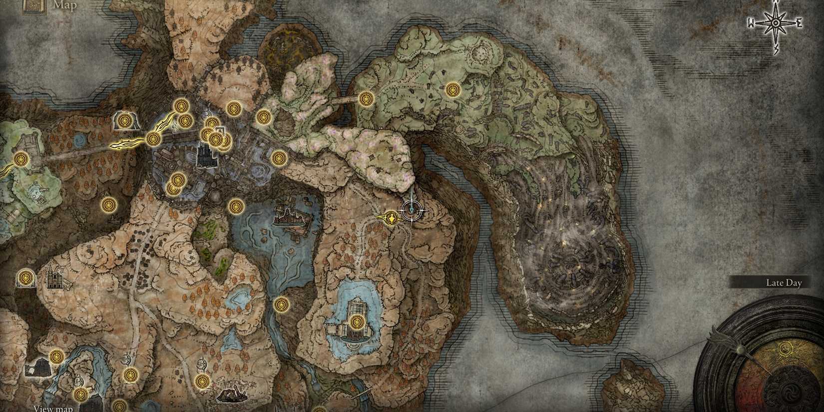 elden ring rabbath's cannon map location