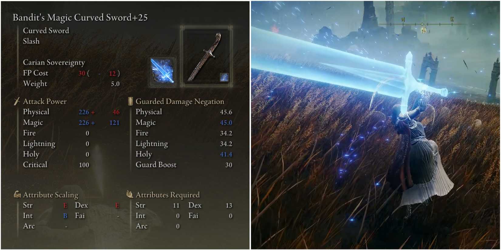 Elden Ring - Shadow Of The Erdtree - Carian Sovereignty Ash of War Stats