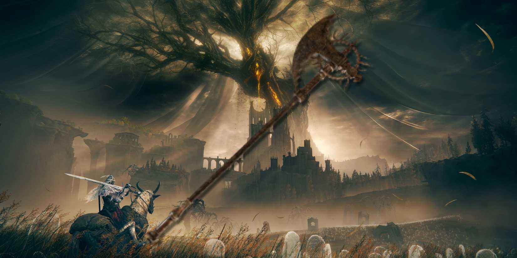 Elden Ring Shadow of the Erdtree Death Knight's Longhaft Axe Greataxe