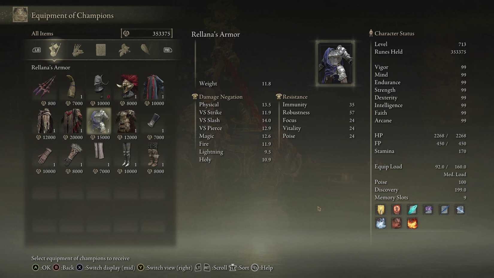 Elden Ring SOTE Rellana's armor