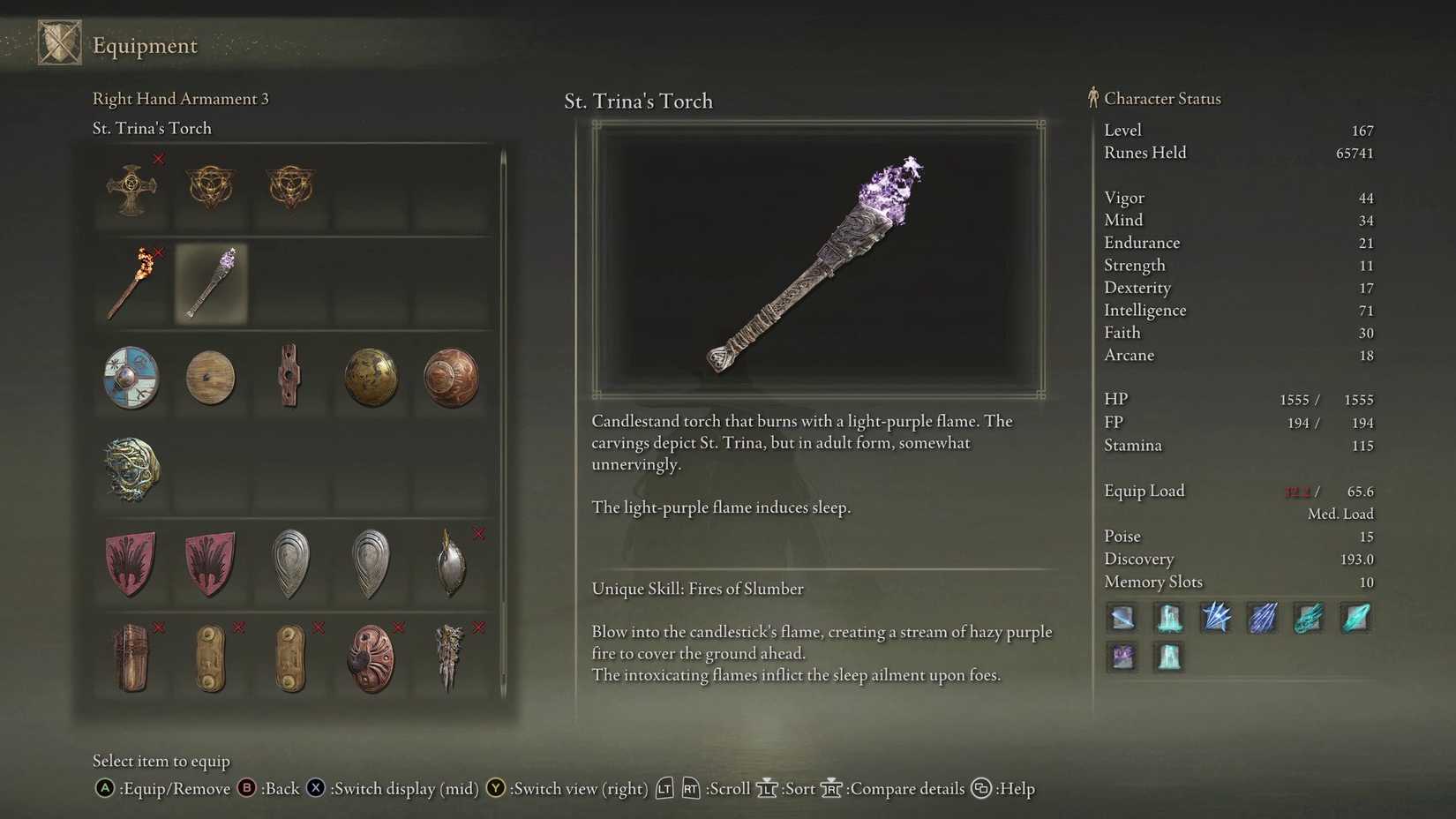 Elden Ring - St. Trina's Torch description