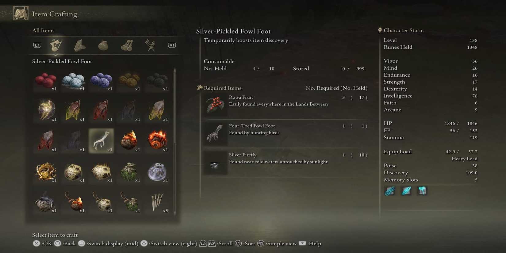 The Silver-Pickled Fowl Foot Crafting Recipe 