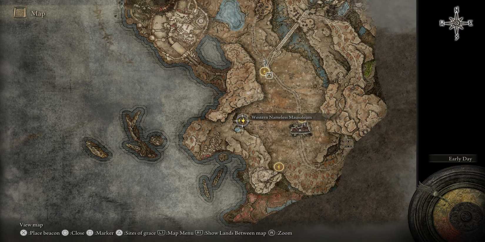 The Western Nameless Mausoleum Location On The Map 