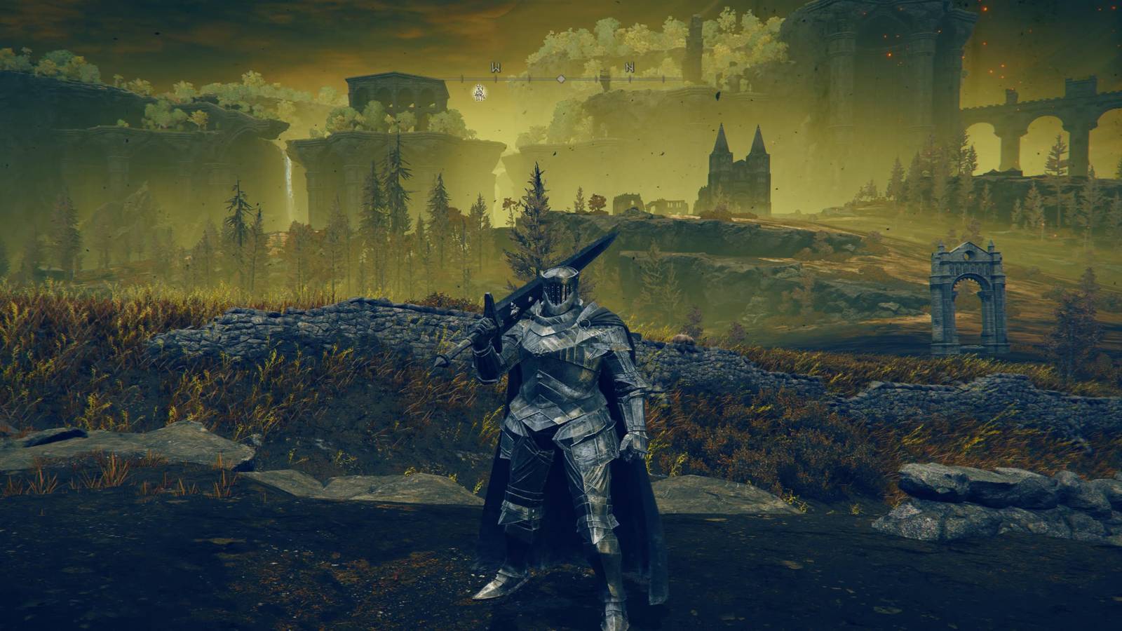 The Player Wearing The Armor Of Solitude & Holding The Greatsword Of Solitude 