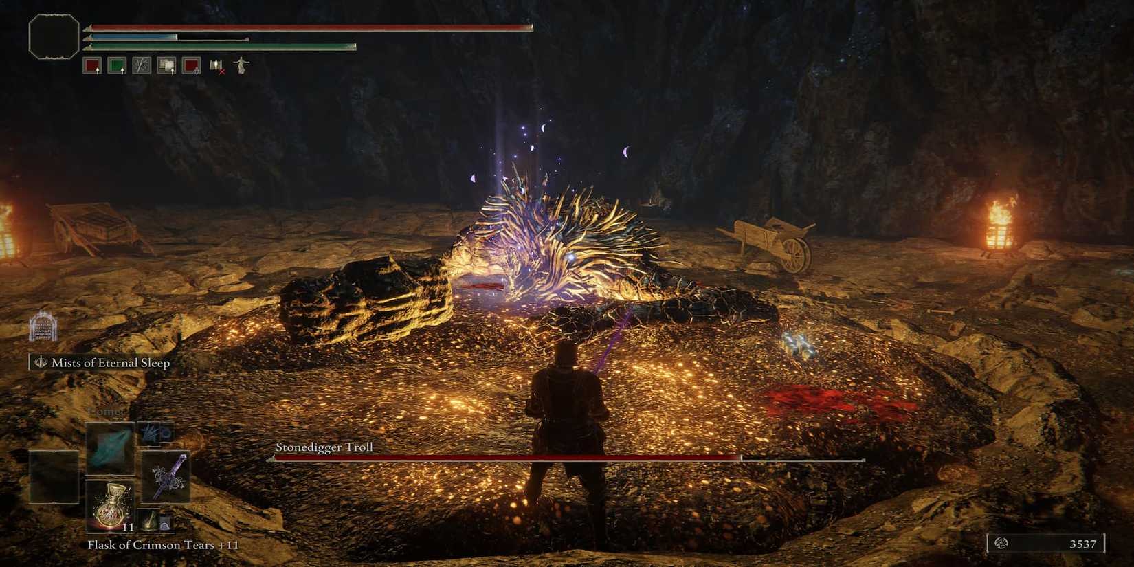 A Stonedigger Troll Asleep 