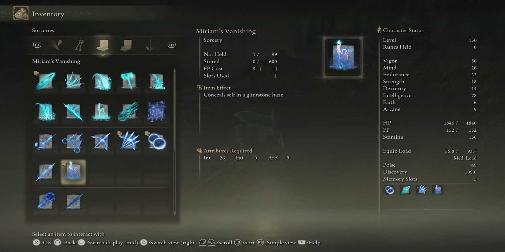 Miriam's Vanishing In The Player's Inventory 