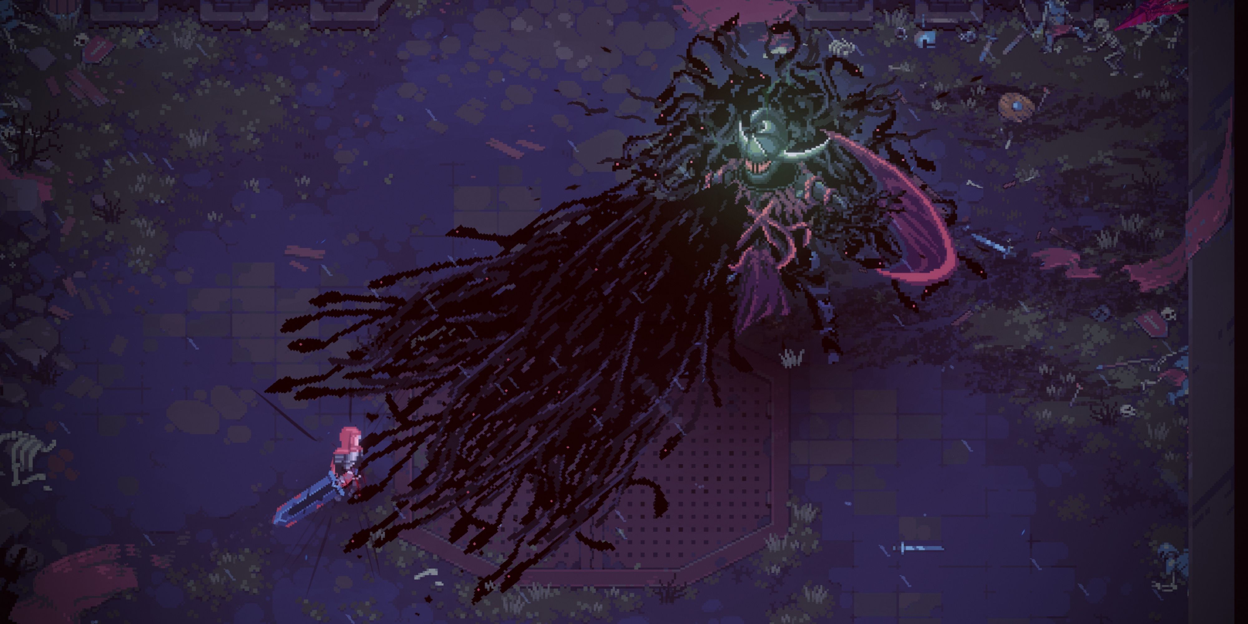 7 Best Isometric Soulslike Games, Ranked Character takes on a boss spewing black tentacles 