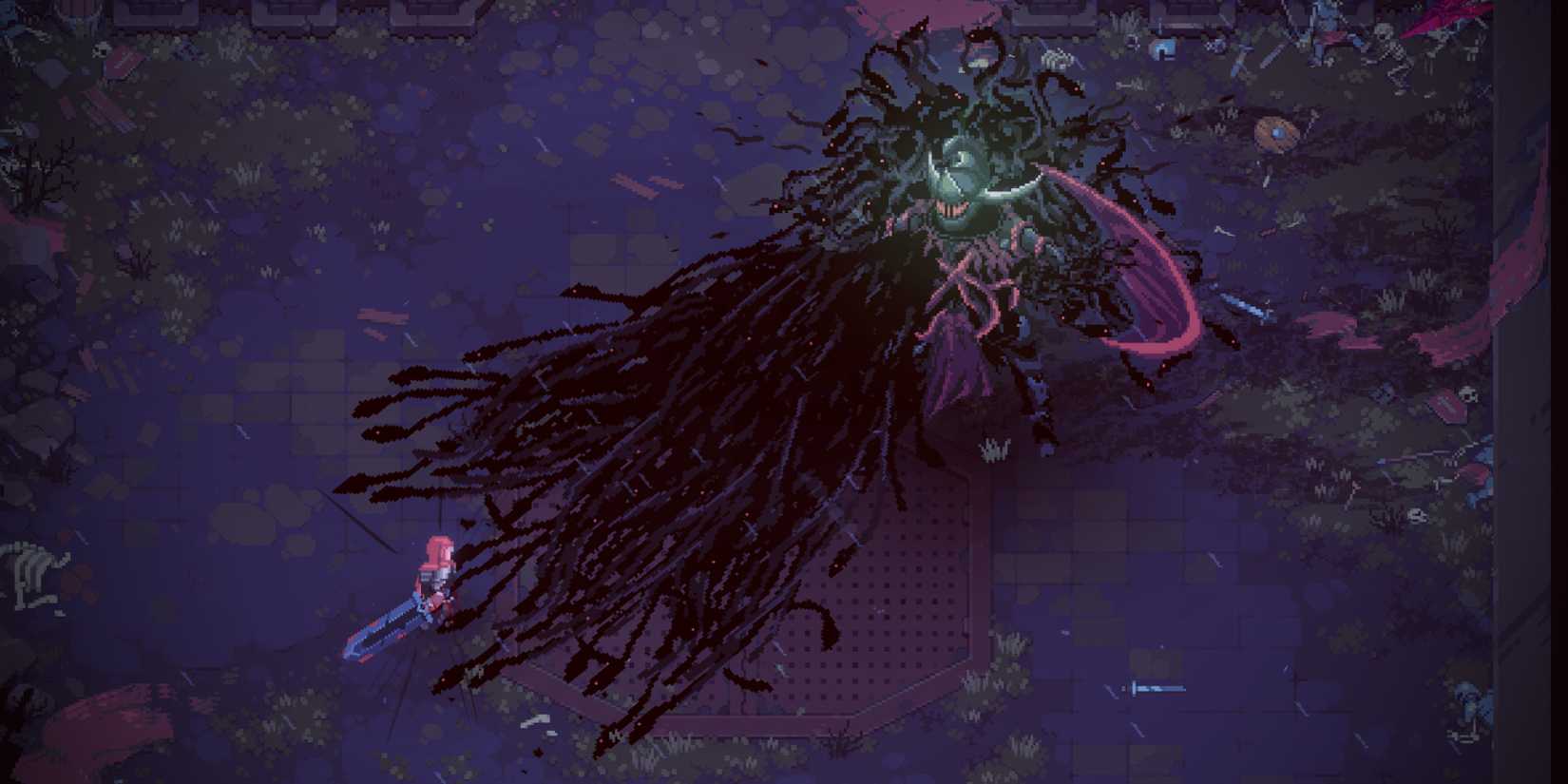 7 Best Isometric Soulslike Games, Ranked Character takes on a boss spewing black tentacles 