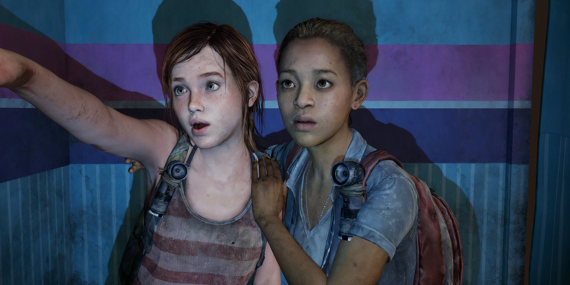 Ellie and Riley in The Last of Us Left Behind