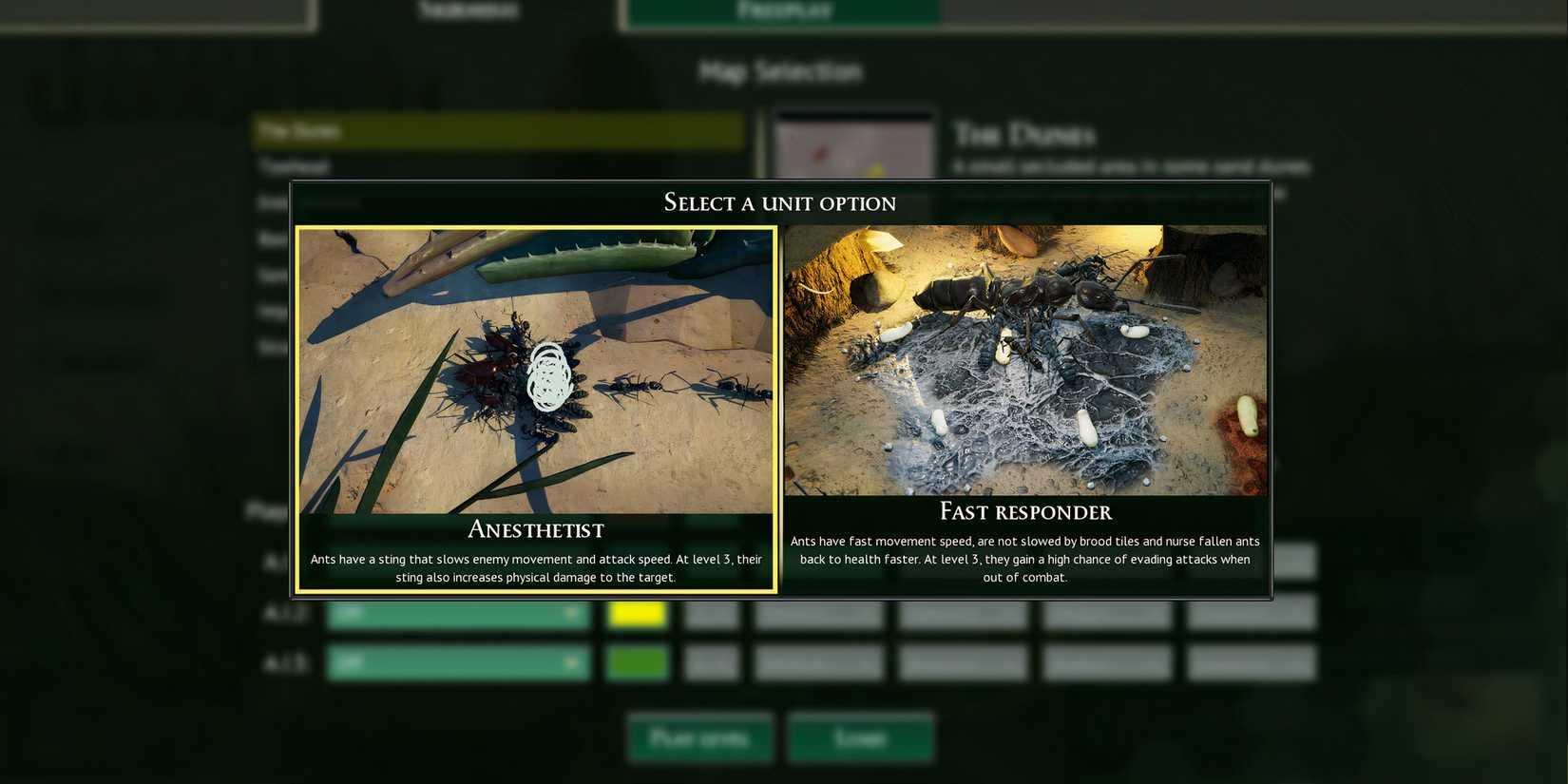 Empires of the Undergrowth Beginner Tips Unit Options