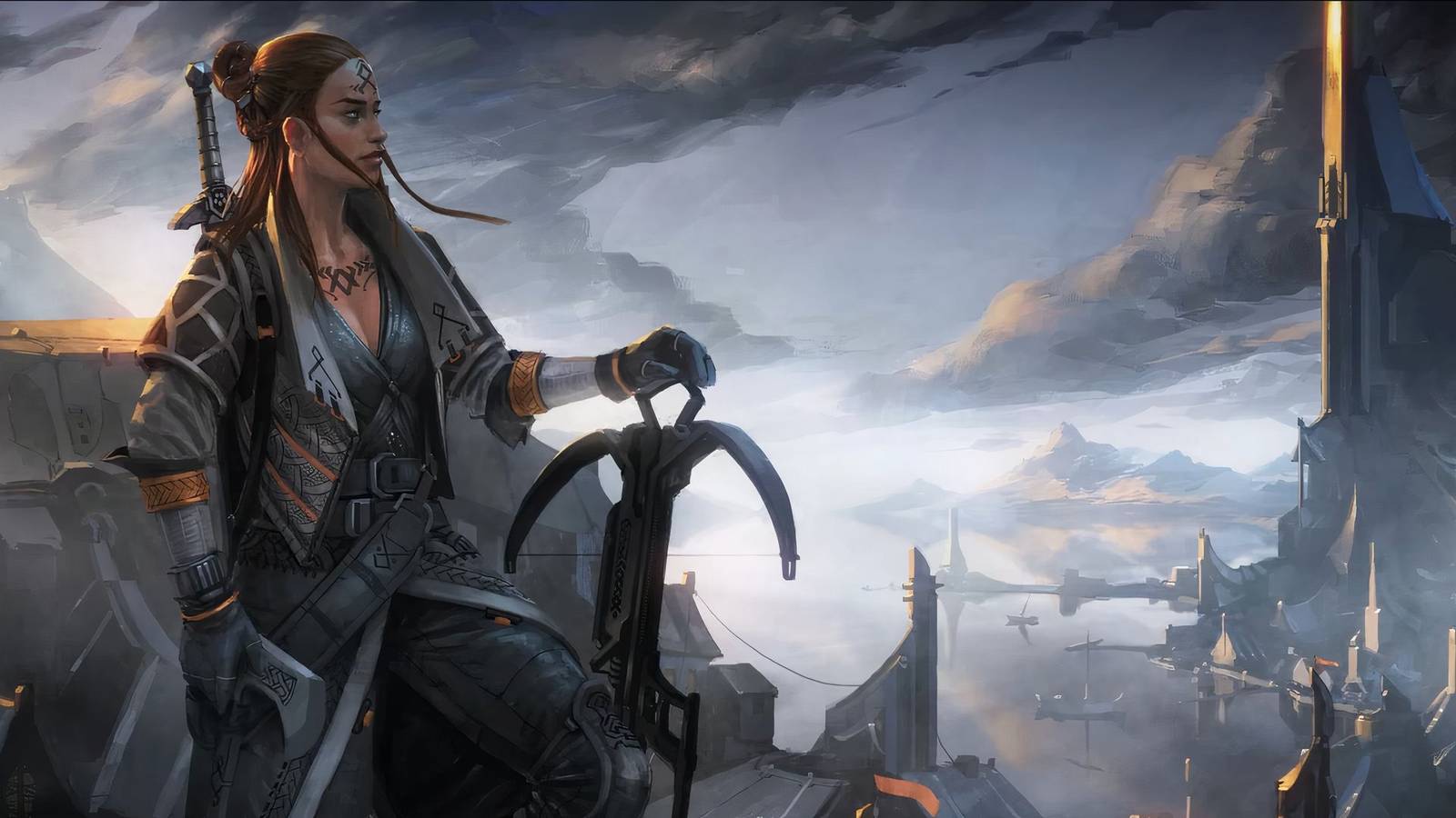 A hero in Endless Legends holding some sort of weapon