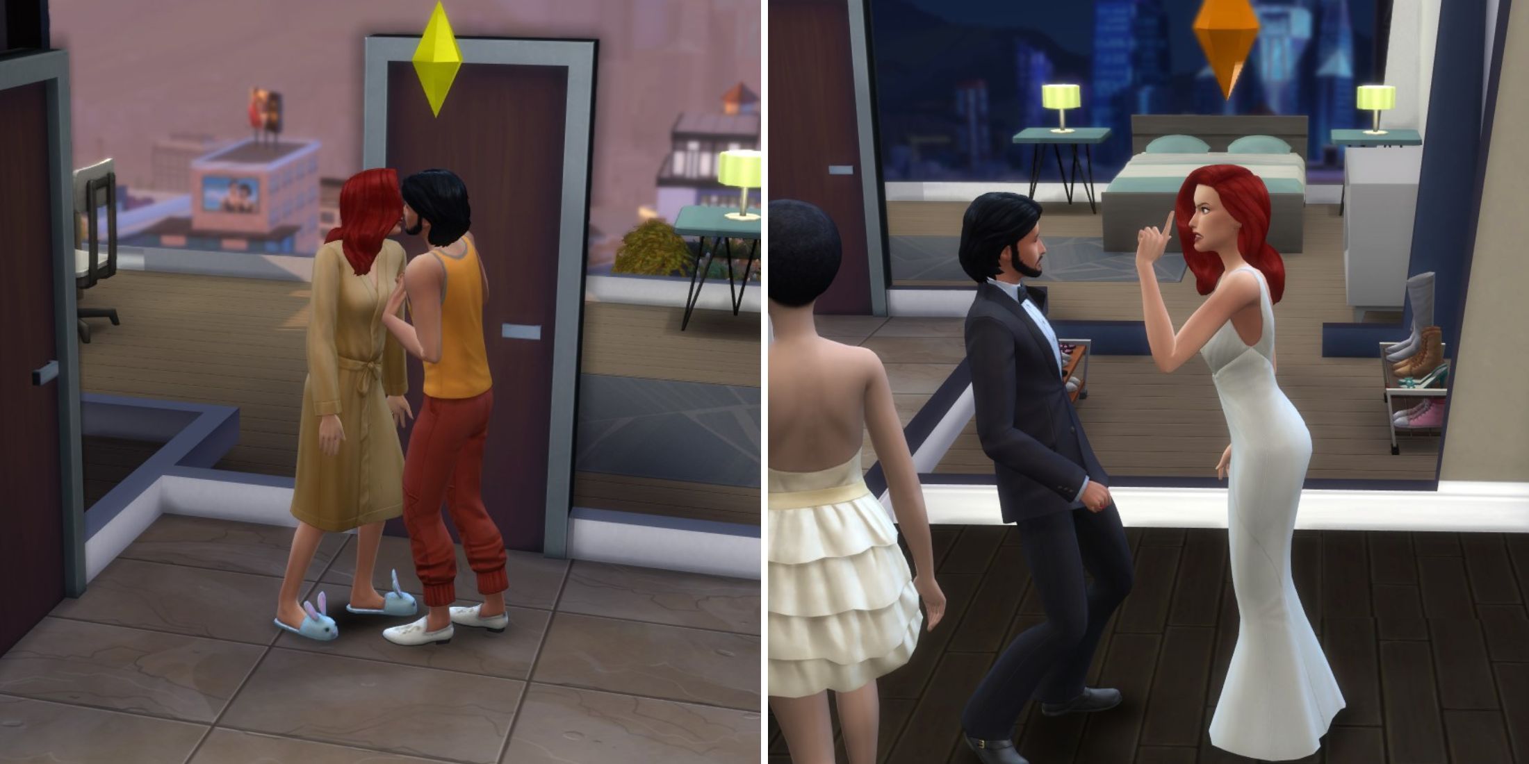 The Sims 4 character is calling off the wedding mid ceremony to fulfill the Engaged In Conflict scenario.