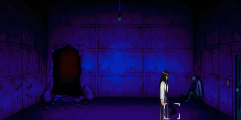 Exploring a dungeon in Clock Tower