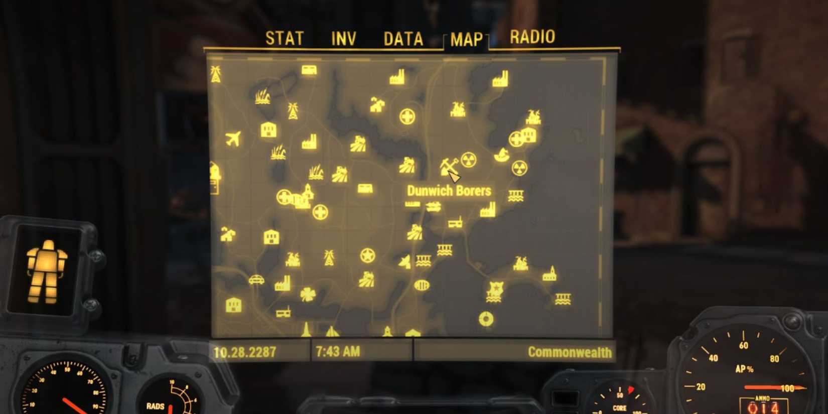 Fallout 4 Dunwich Borers location on the map