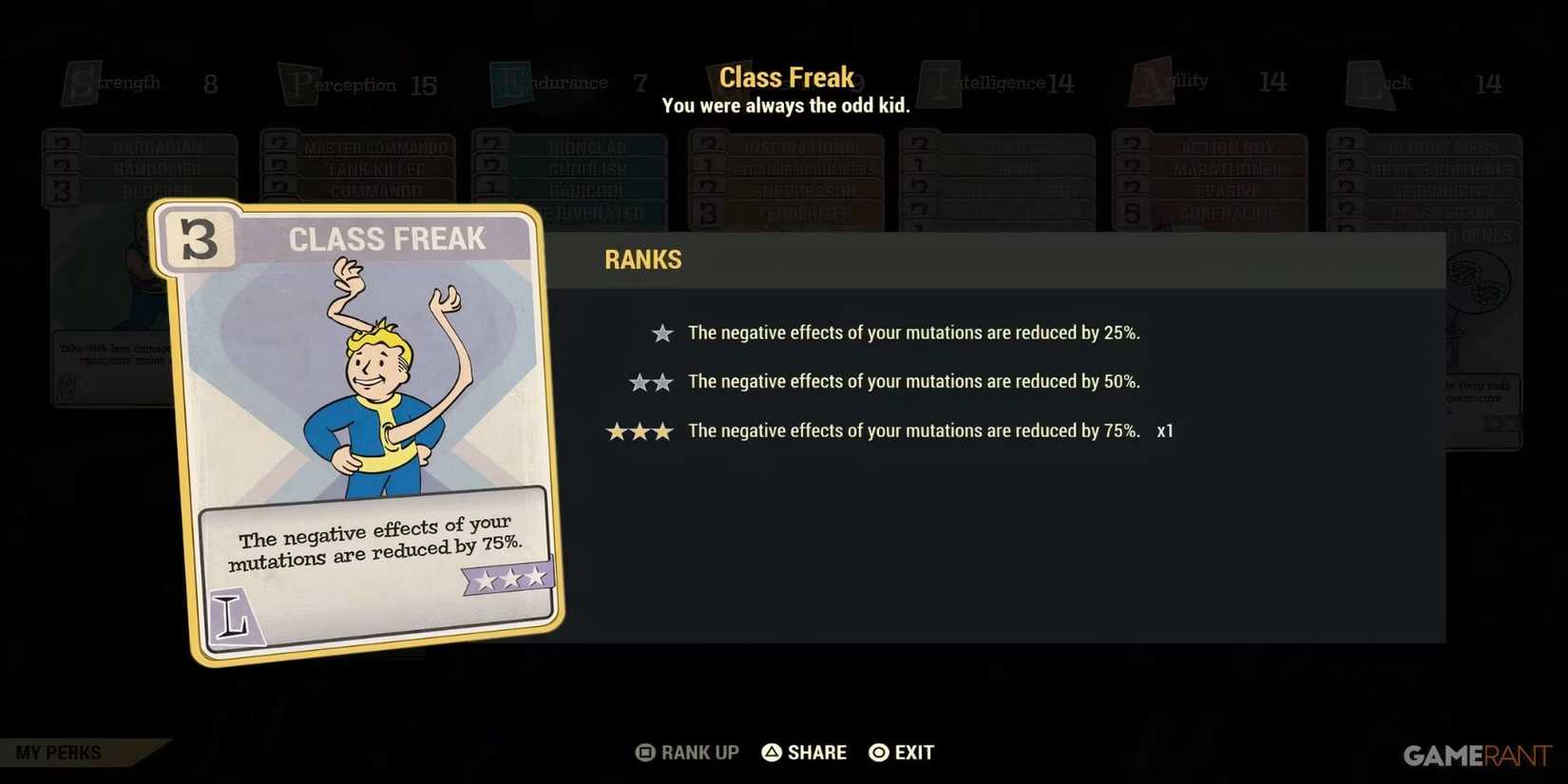 Freak Class The Best Perks For Bloodied Builds In Fallout 76