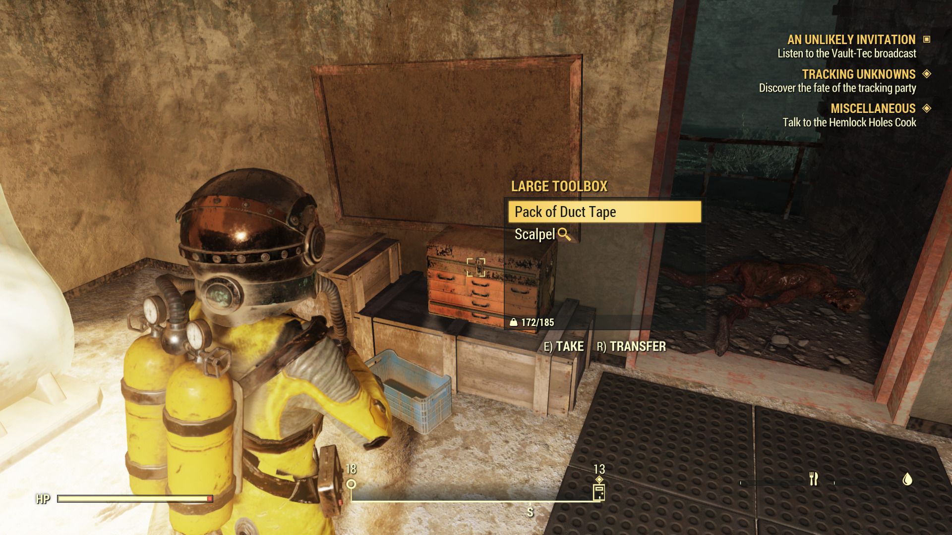 Image of some loot in the Dyer Chemical Sewers in Fallout 76